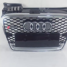 Load and play video in Gallery viewer, RS4 style grill for 2006-08 Audi A4 base Gloss grill with Quattro frame
