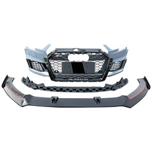 Load image into Gallery viewer, A3 17-19 8V5 RS3 style front bumper kit with Grilles
