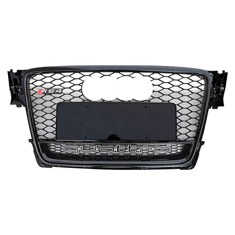 A4/S4 2008-2012 B8 RS4 style Front Honeycomb grille with Quattro frame