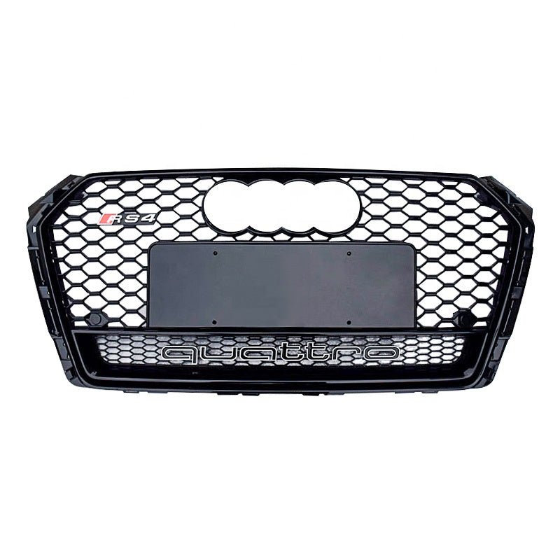 For Audi A4/S4 2017-2020 B9 RS4 style front Honeycomb Grille with Quattro