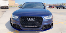 Load image into Gallery viewer, A4/S4 2013-2016 RS4 style front bumper kit complete with grilles
