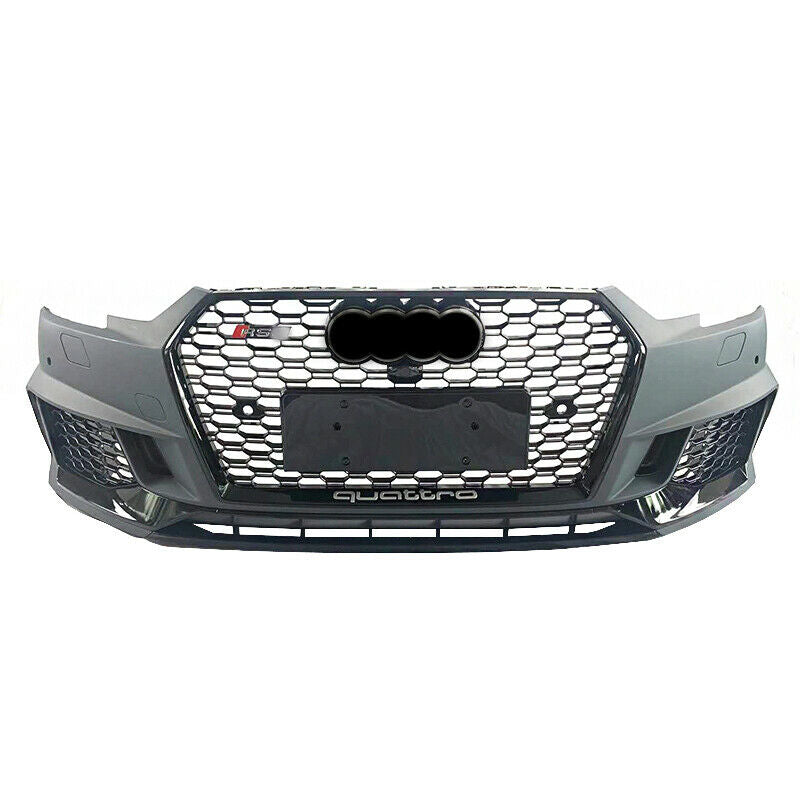 A4 17-19 RS4 style front bumper kit with Grille Gloss Black